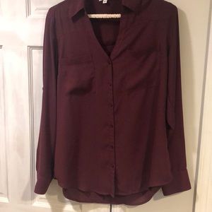 Burgundy dress shirt